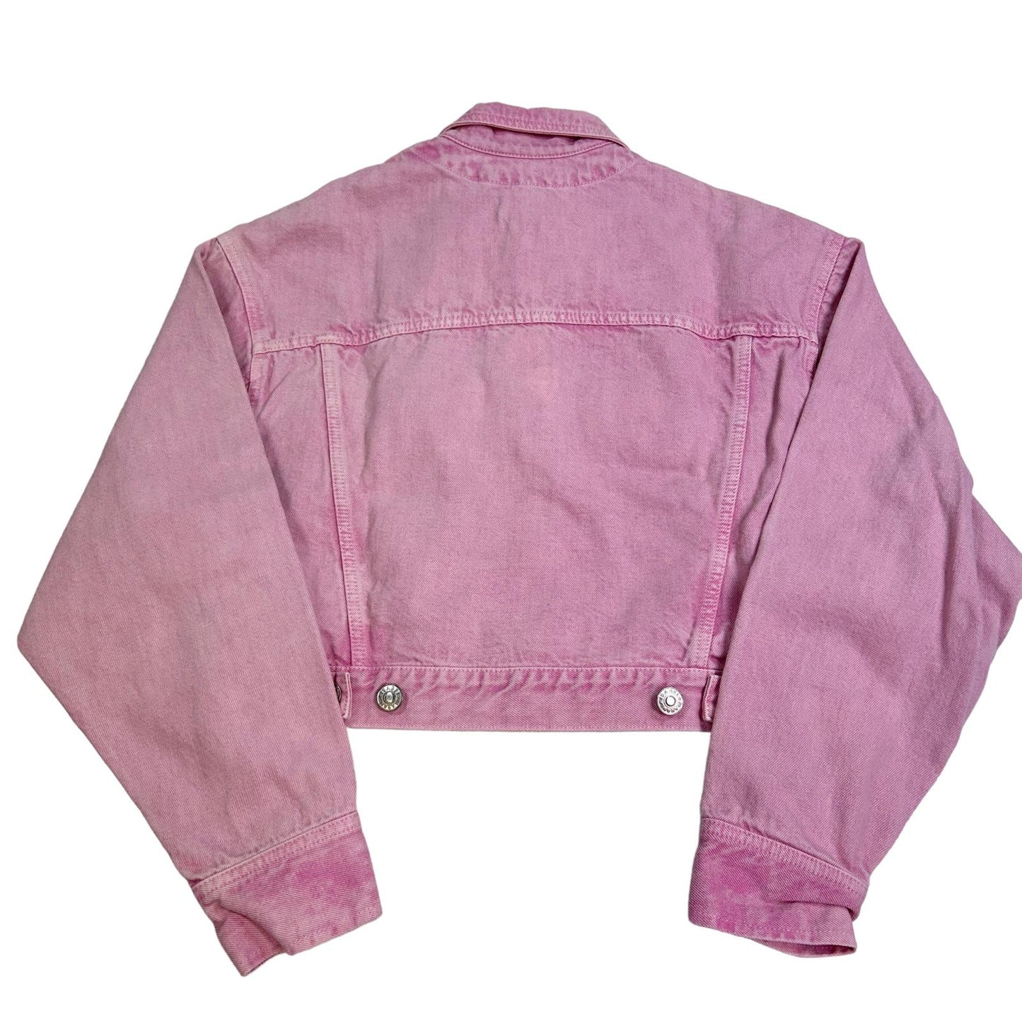 ISABEL MARANT ÉTOILE Pink Denim Jacket Cropped Box Fit Size 34 NEW RRP 350