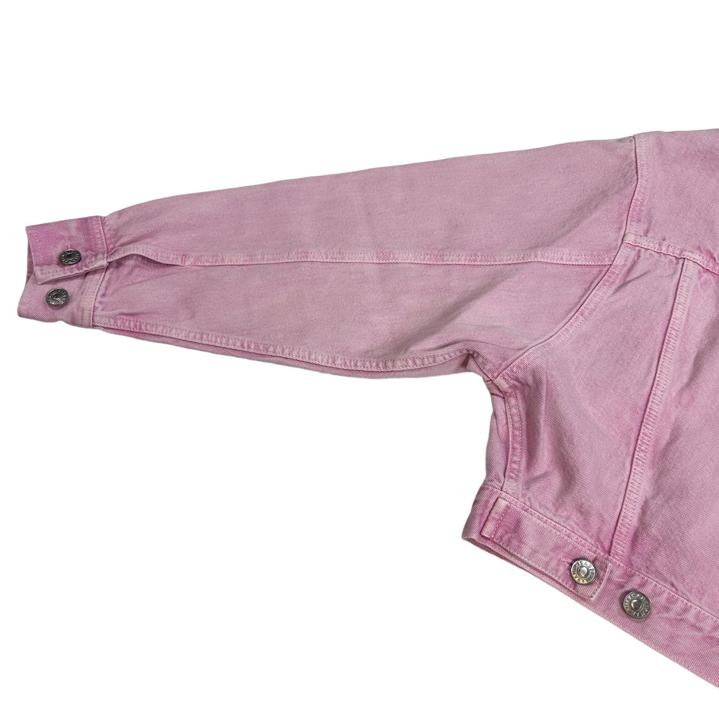 ISABEL MARANT ÉTOILE Pink Denim Jacket Cropped Box Fit Size 34 NEW RRP 350