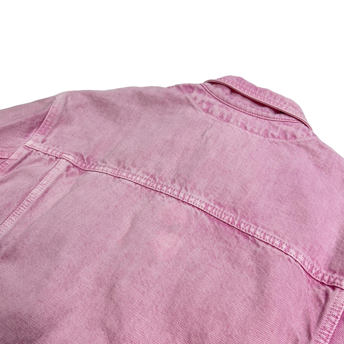 ISABEL MARANT ÉTOILE Pink Denim Jacket Cropped Box Fit Size 34 NEW RRP 350