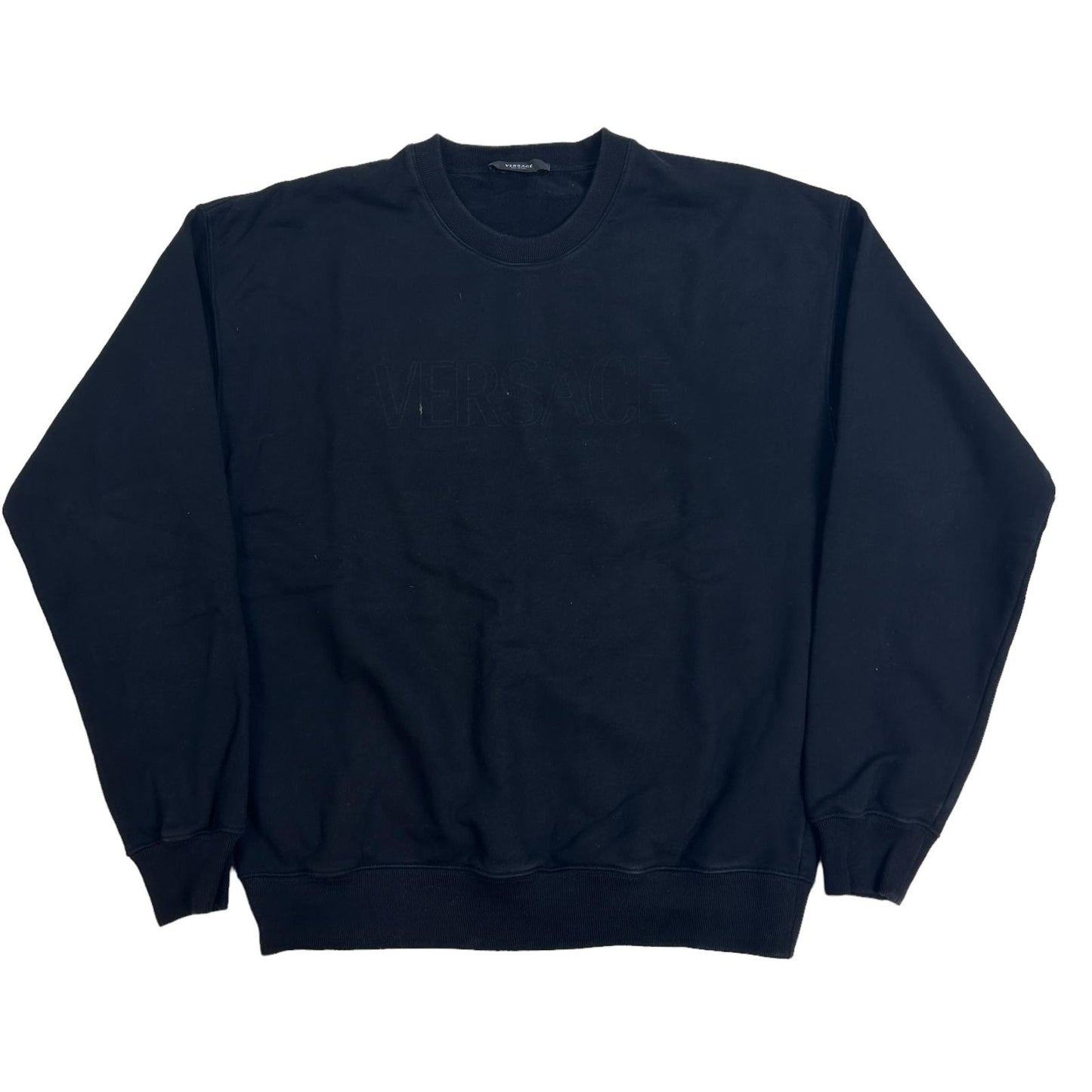 VERSACE Black Sweatshirt Cotton Medium NEW DEFECT RRP 880