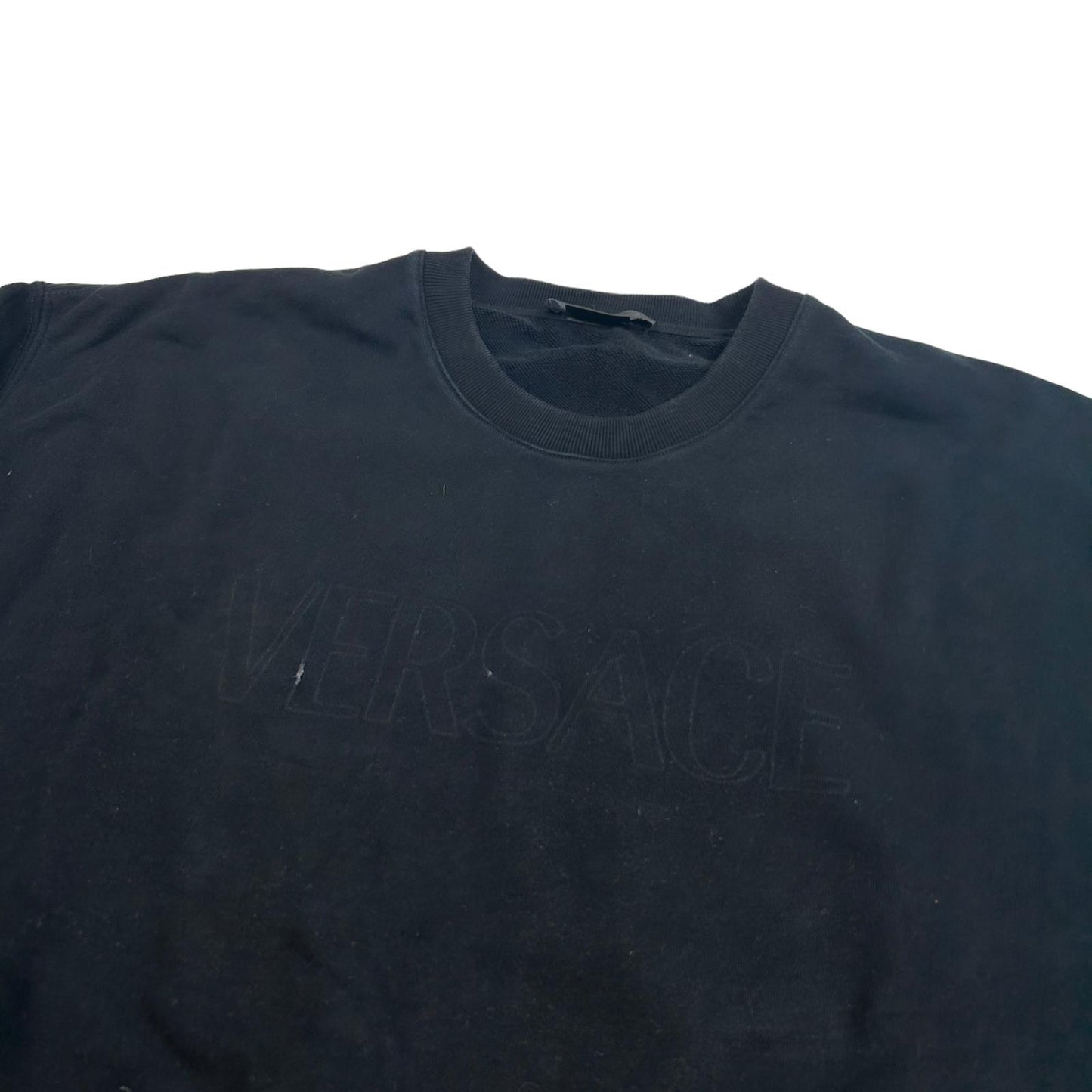 VERSACE Black Sweatshirt Cotton Medium NEW DEFECT RRP 880