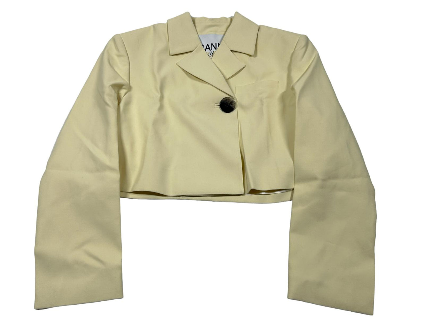 GANNI Yellow Viscose Blazer Size 36 NEW RRP 325