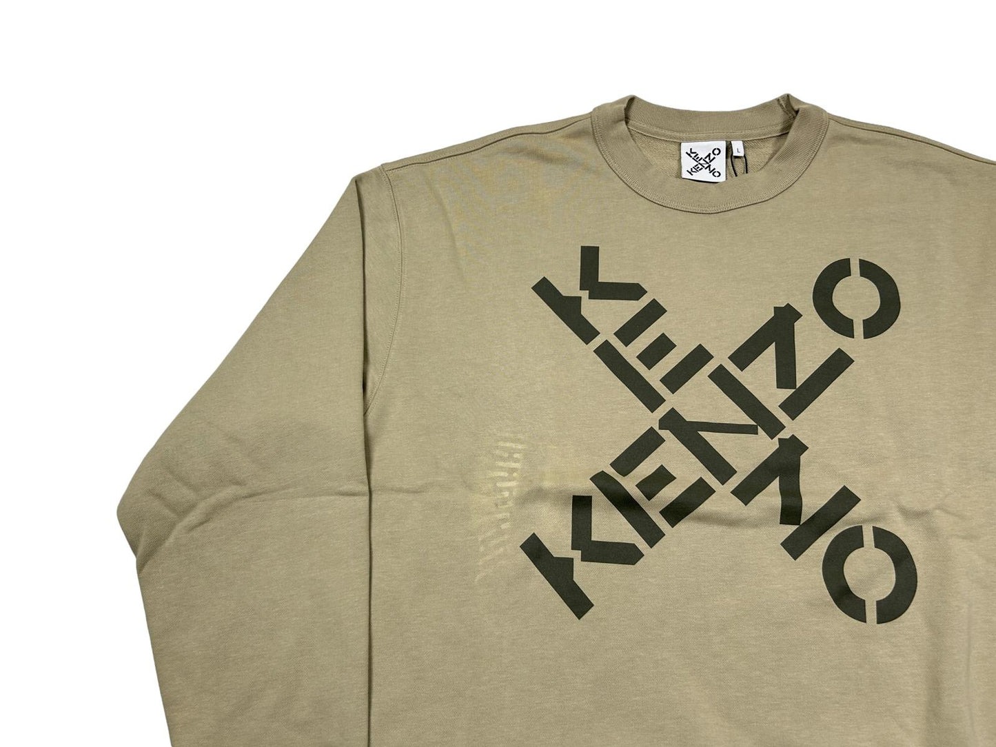 KENZO Brown Sweatshirt Cotton Logo Large NEW RRP 245