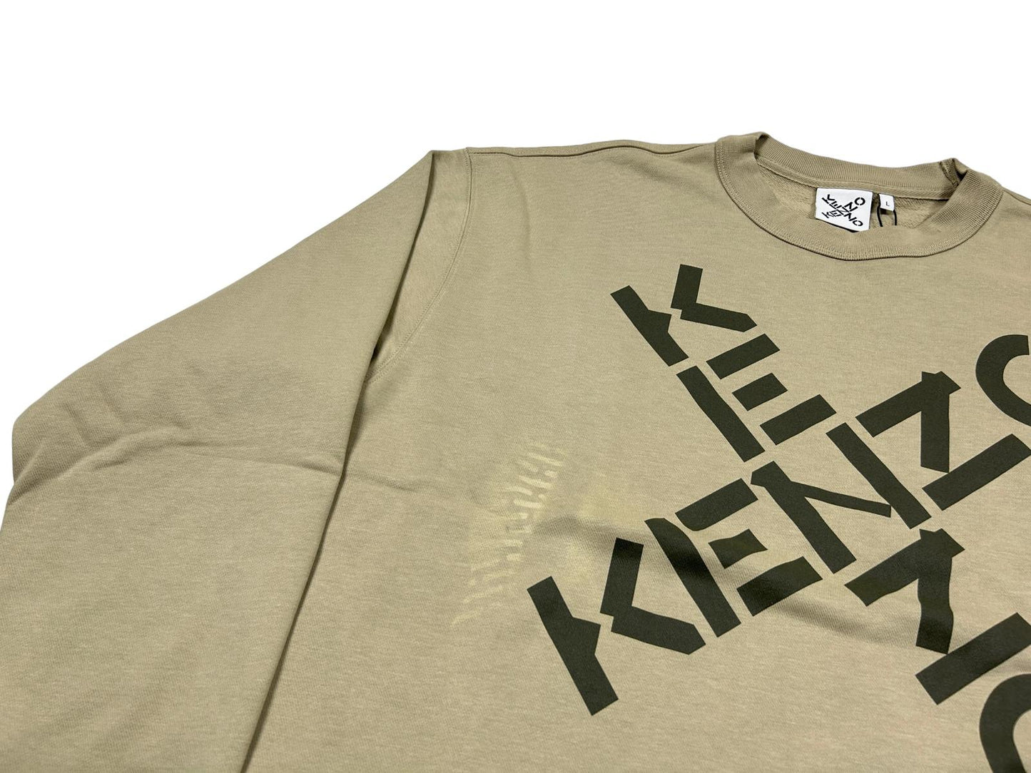 KENZO Brown Sweatshirt Cotton Logo Large NEW RRP 245