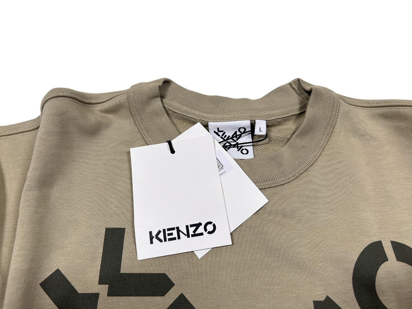 KENZO Brown Sweatshirt Cotton Logo Large NEW RRP 245