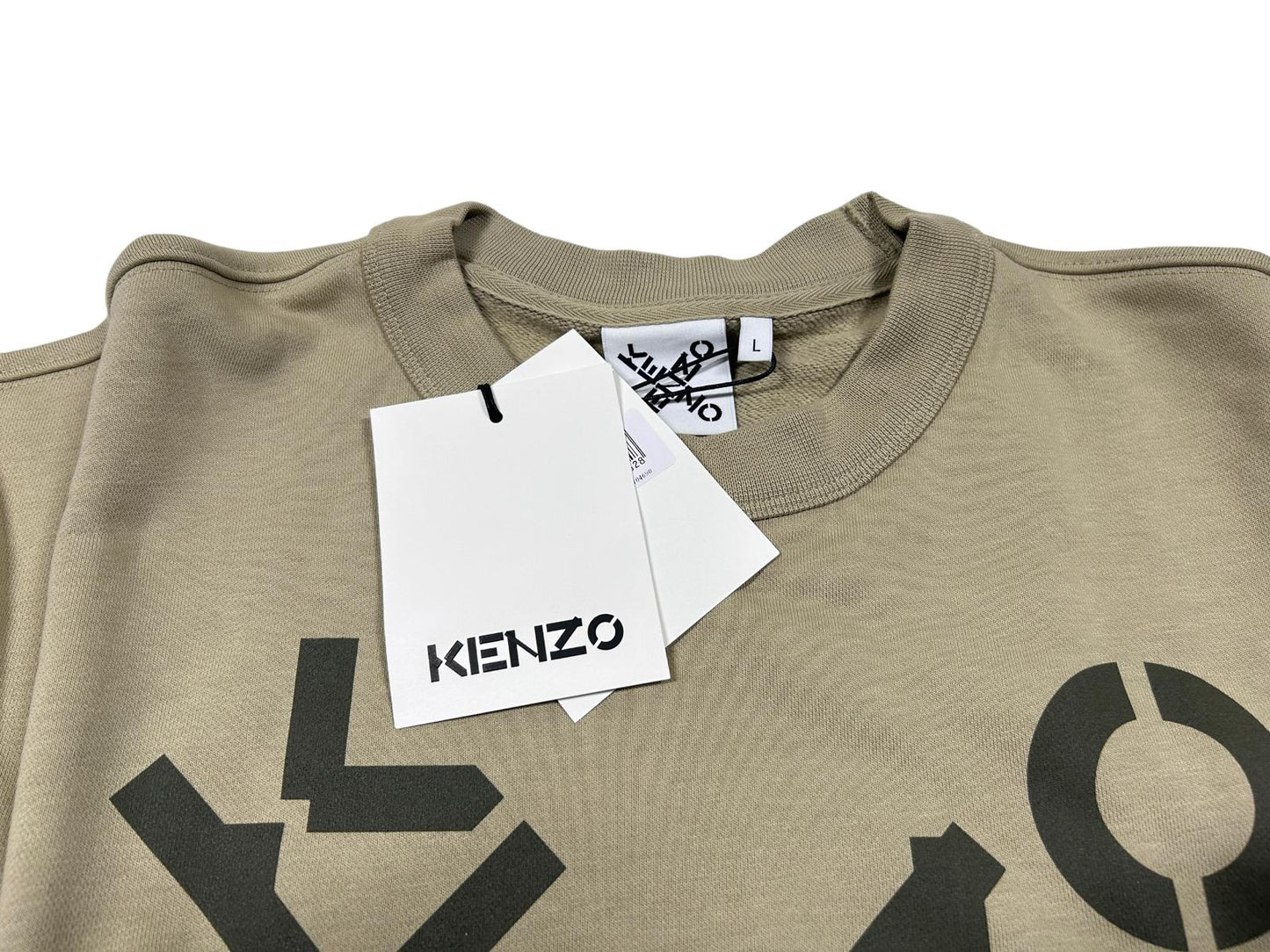 KENZO Brown Sweatshirt Cotton Logo Large NEW RRP 245