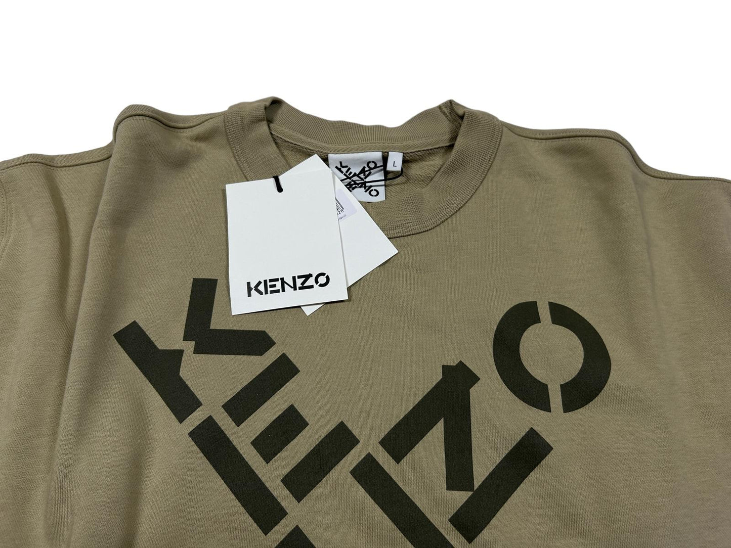 KENZO Brown Sweatshirt Cotton Logo Large NEW RRP 245