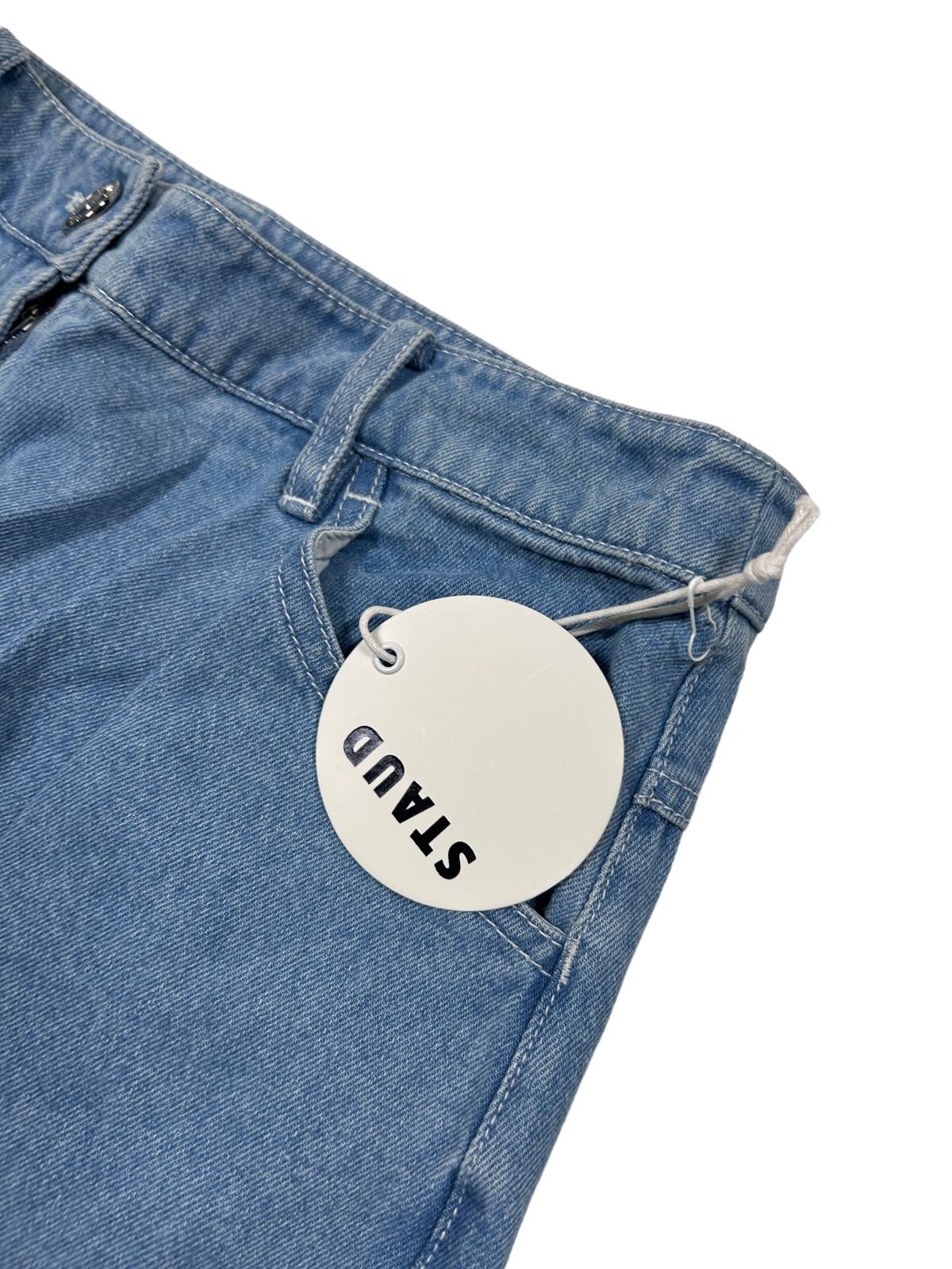 STAUD Blue Wide Leg Jeans Cargo Size 4 NEW RRP 245