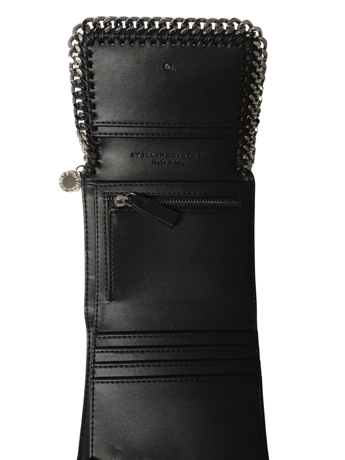 STELLA MCCARTNEY Falabella Black Small Flap Wallet Size OS RRP 290 NEW