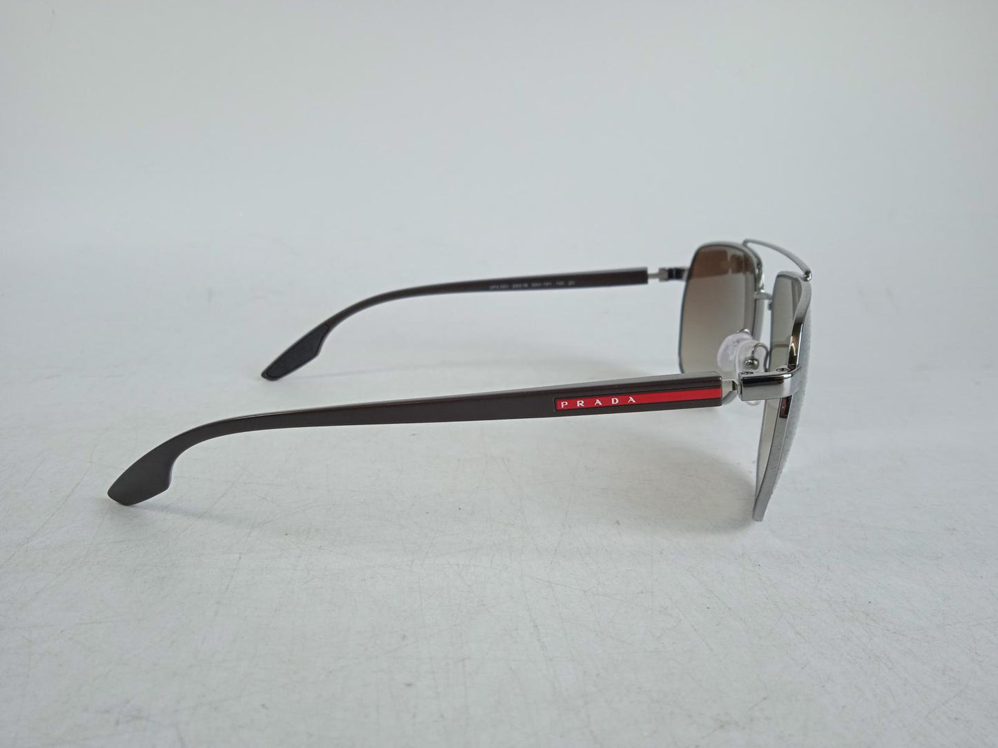 PRADA Men's Brown Gunmetal Linea Rossa Sunglasses One Size RRP235 NEW