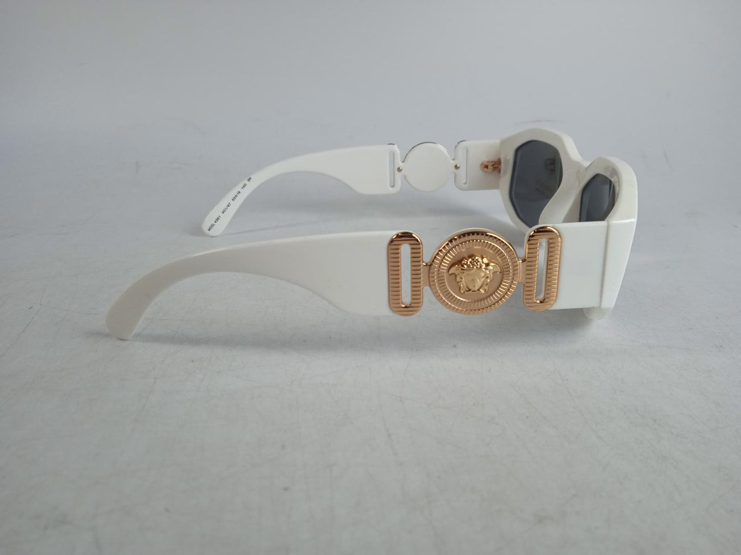 VERSACE Ladies White Biggie Geometric Frame Sunglasses One Size RRP235 NEW