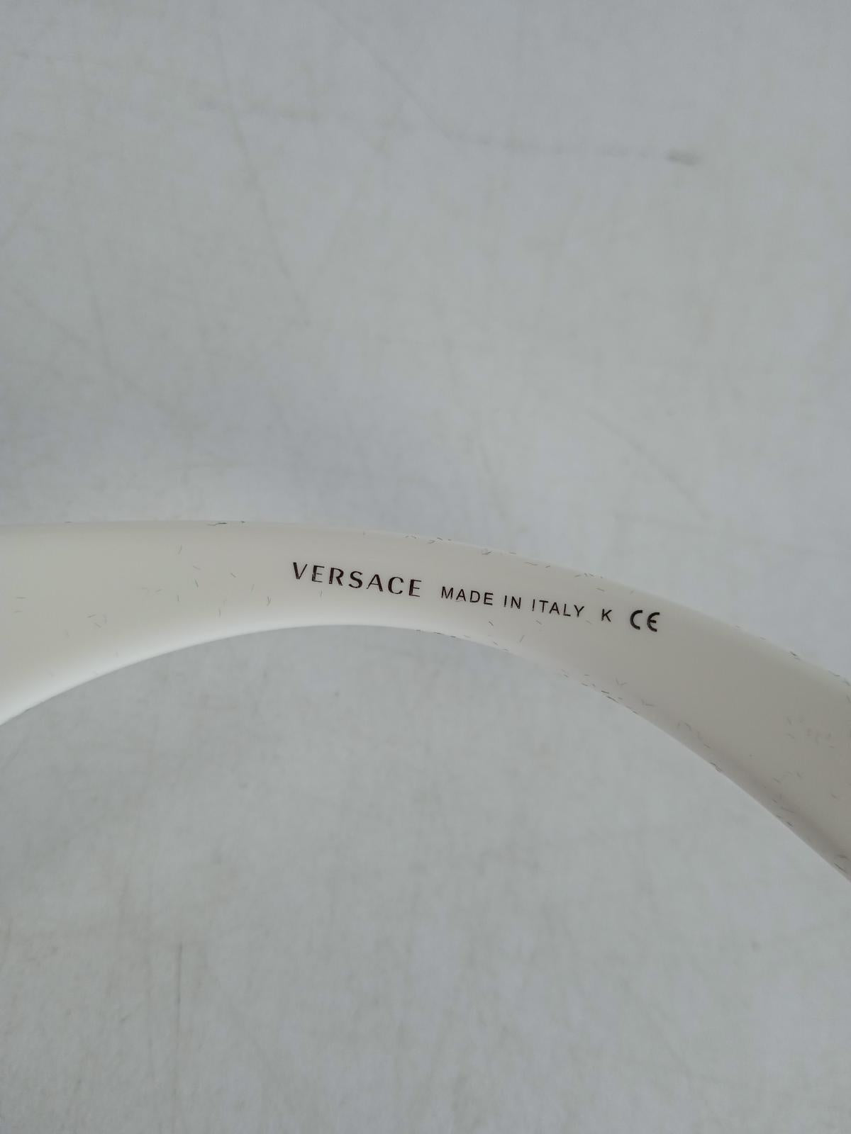 VERSACE Ladies White Biggie Geometric Frame Sunglasses One Size RRP235 NEW