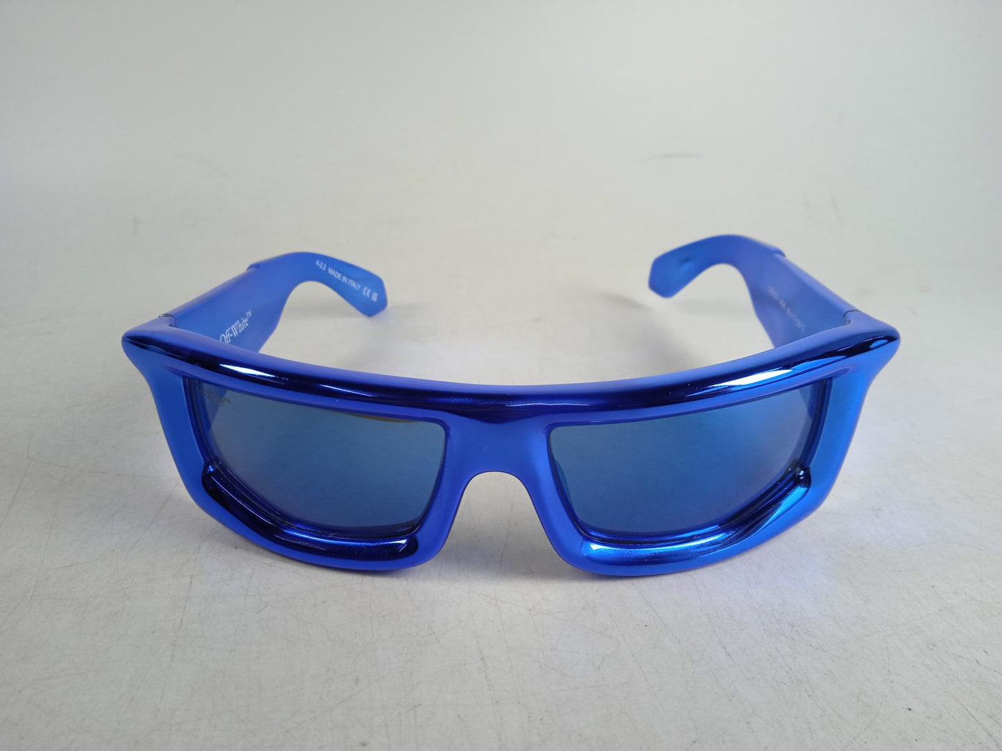 OFF WHITE Ladies Blue Volcanite Square Frame Sunglasses One Size RRP375 NEW