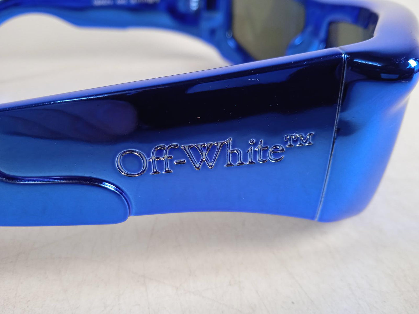 OFF WHITE Ladies Blue Volcanite Square Frame Sunglasses One Size RRP375 NEW