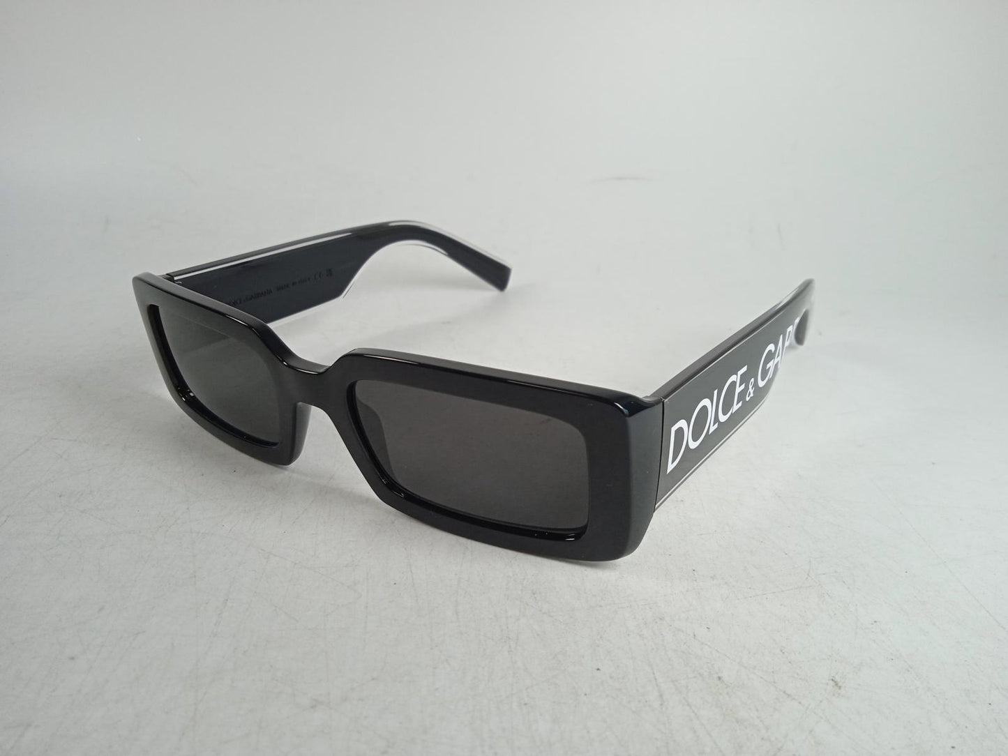 DOLCE & GABBANA Ladies Black Logo Rectangle Sunglasses One Size RRP225 NEW