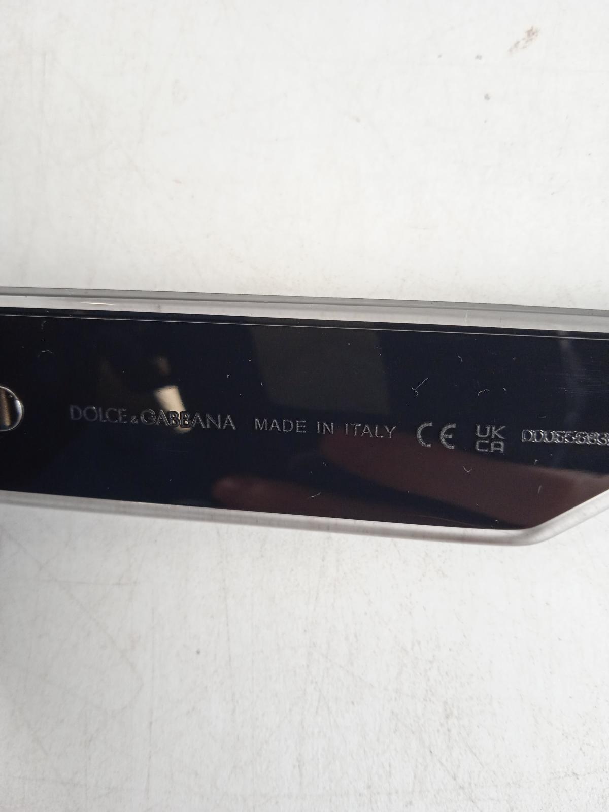 DOLCE & GABBANA Ladies Black Logo Rectangle Sunglasses One Size RRP225 NEW