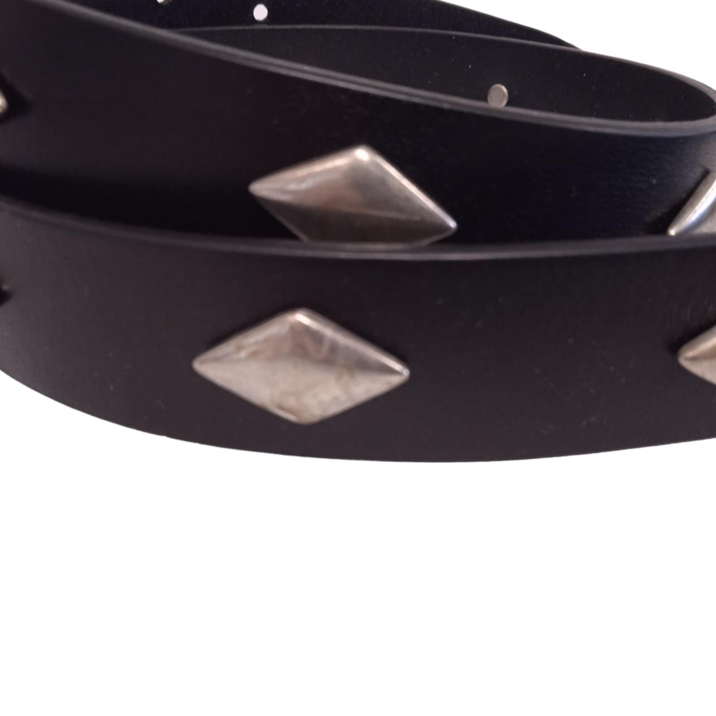 ISABEL MARANT Ladies Black Leather Djola Studded Skinny Belt UK14/85 RRP290 NEW