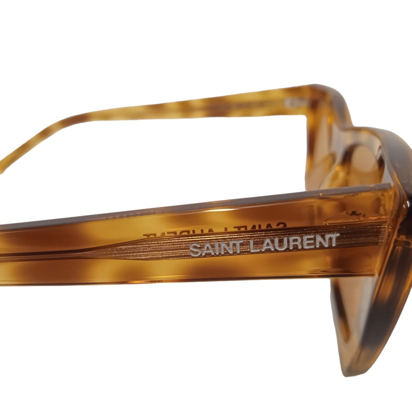SAINT LAURENT Ladies Brown Tortoiseshell Mica Sunglasses 53-16-145 RRP345 NEW