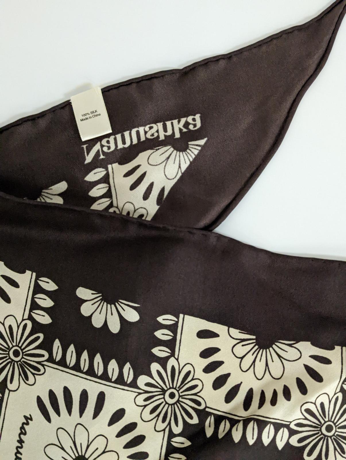 NANUSHKA Neutrals Classic Scarves Emiz Check Tile Luxury Scarf NEW RRP 125