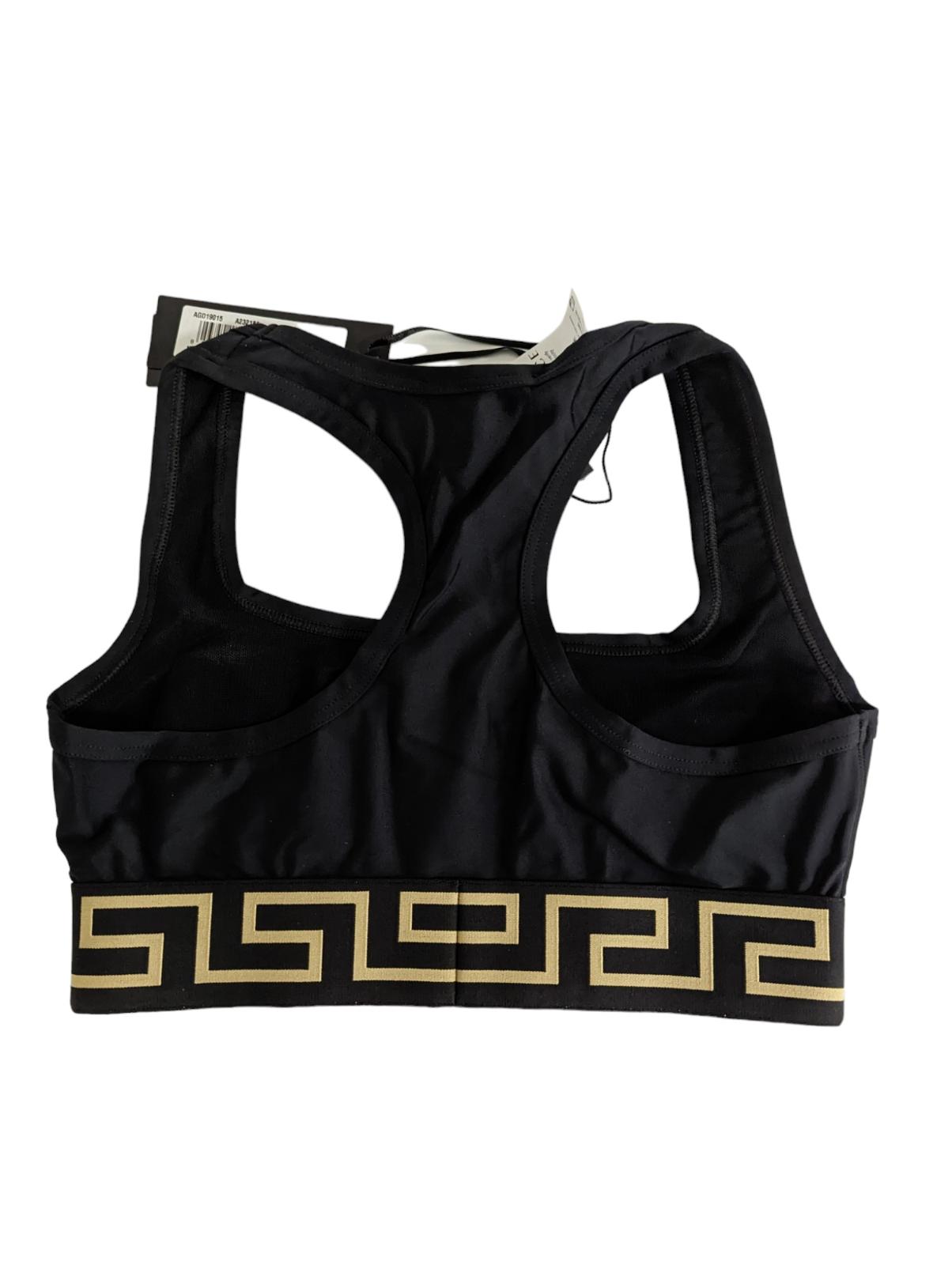 VERSACE Black Performance Bras Medusa Sports Log Waistband Size XS NEW RRP 145