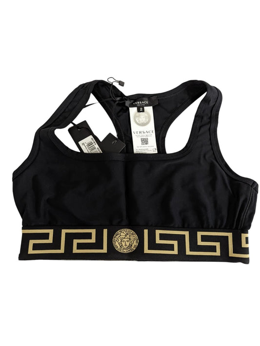 VERSACE Black Performance Bras Medusa Sports Log Waistband Size S NEW RRP 145