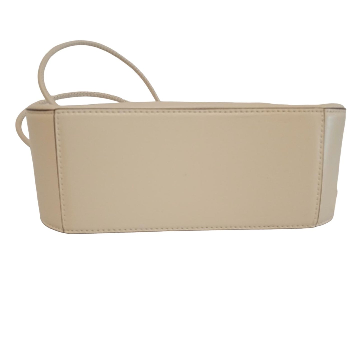 STAUD Ladies Beige Ruched Leather Kiki Shoulder Bag Size Small RRP255 NEW