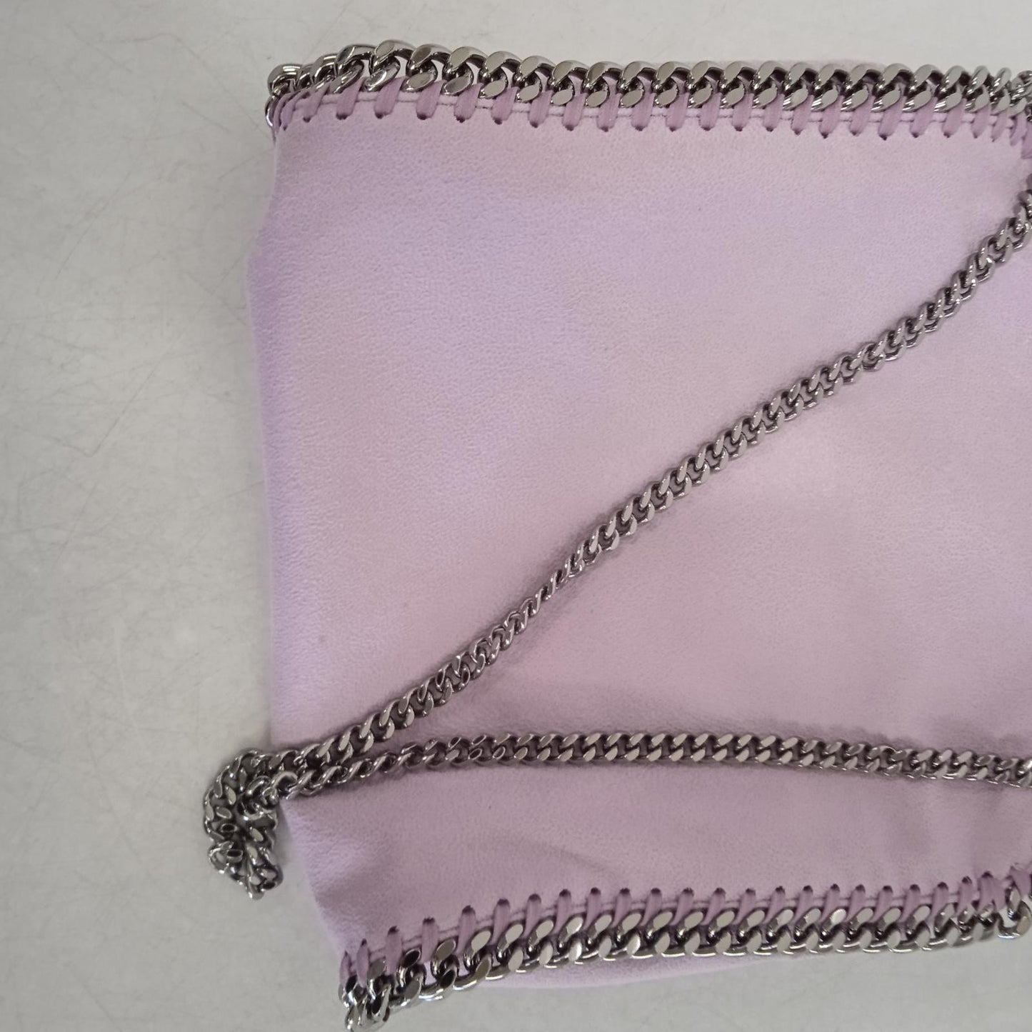 STELLA MCCARTNEY Ladies Pink Faux Suede Silver Chain Tote Bag OS RRP830 NEW