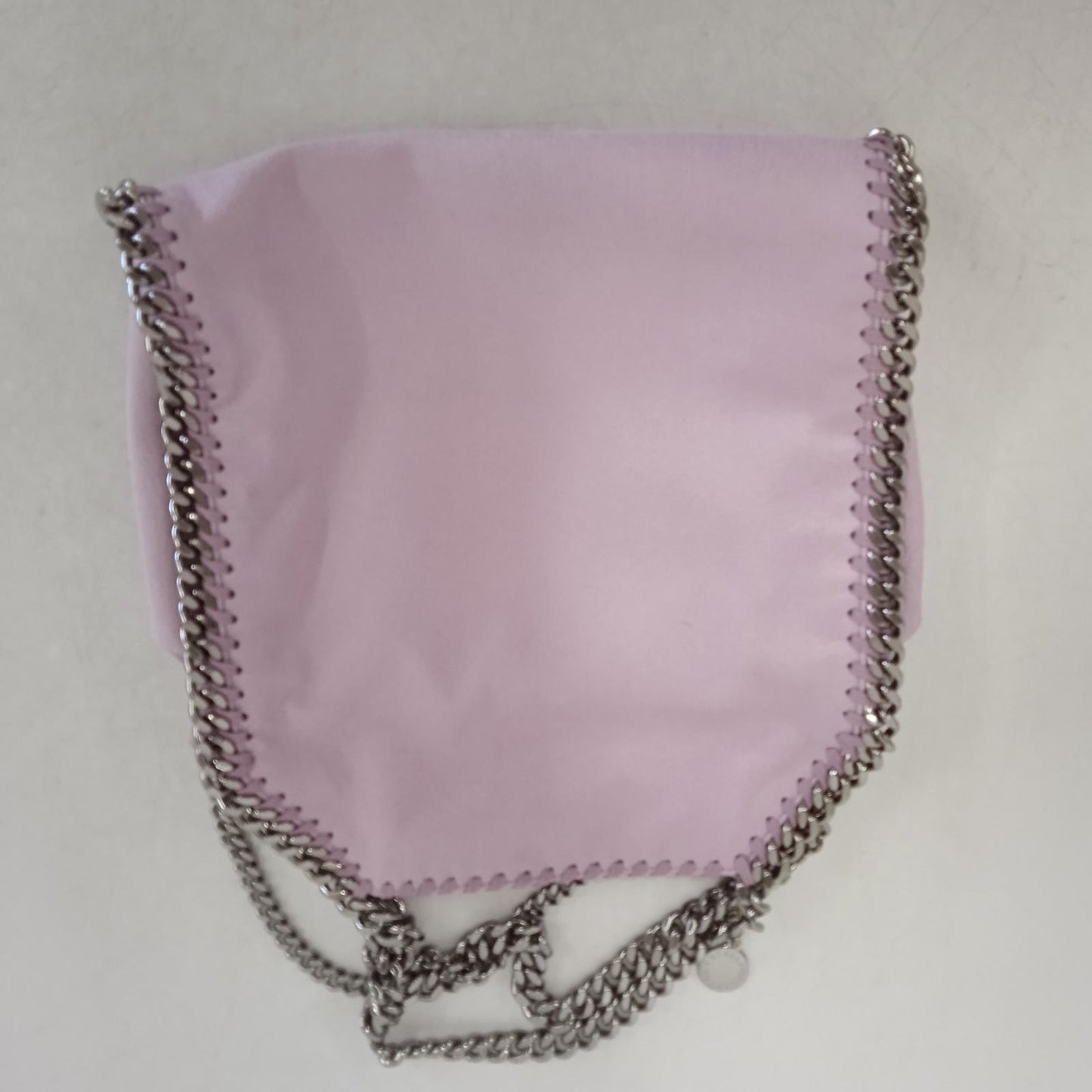 STELLA MCCARTNEY Ladies Pink Faux Suede Silver Chain Tote Bag OS RRP830 NEW