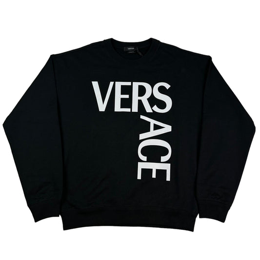 VERSACE Black Croner Logo Crewneck Sweatshirt XS NEW RRP 490