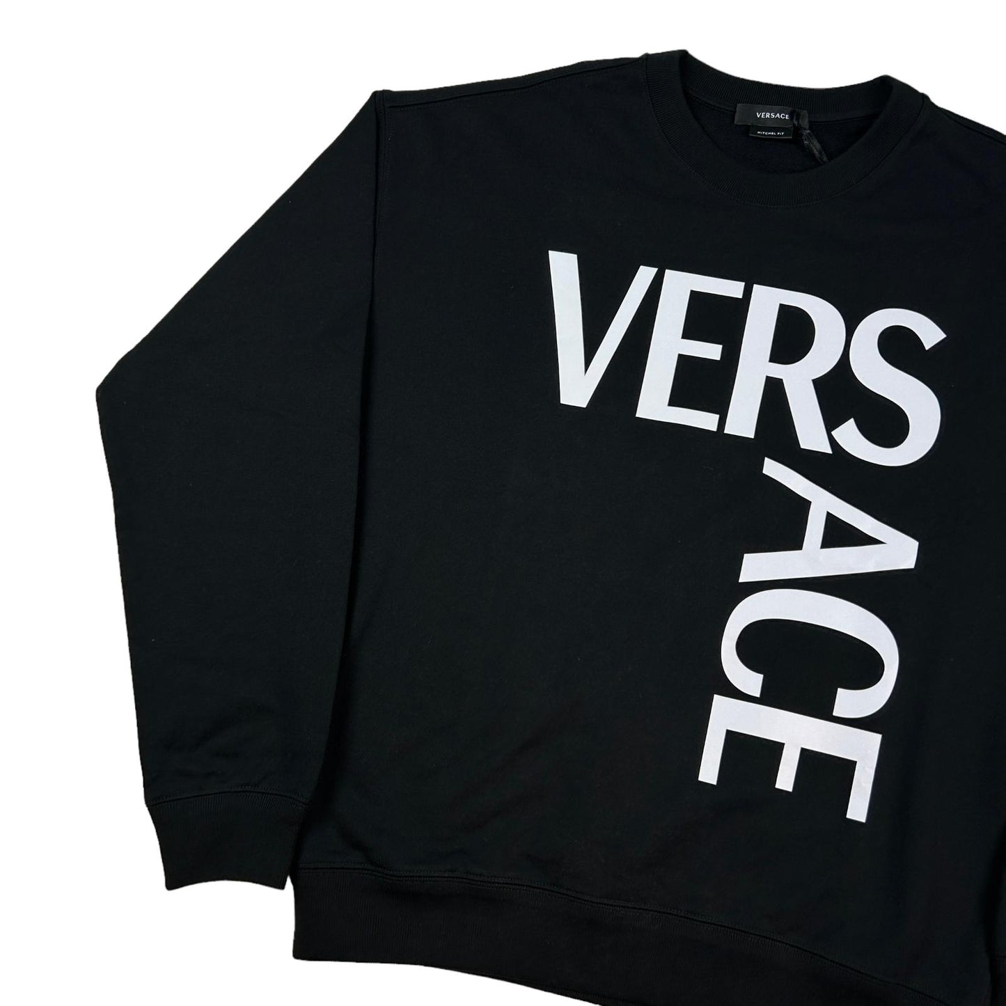 VERSACE Black Croner Logo Crewneck Sweatshirt XS NEW RRP 490