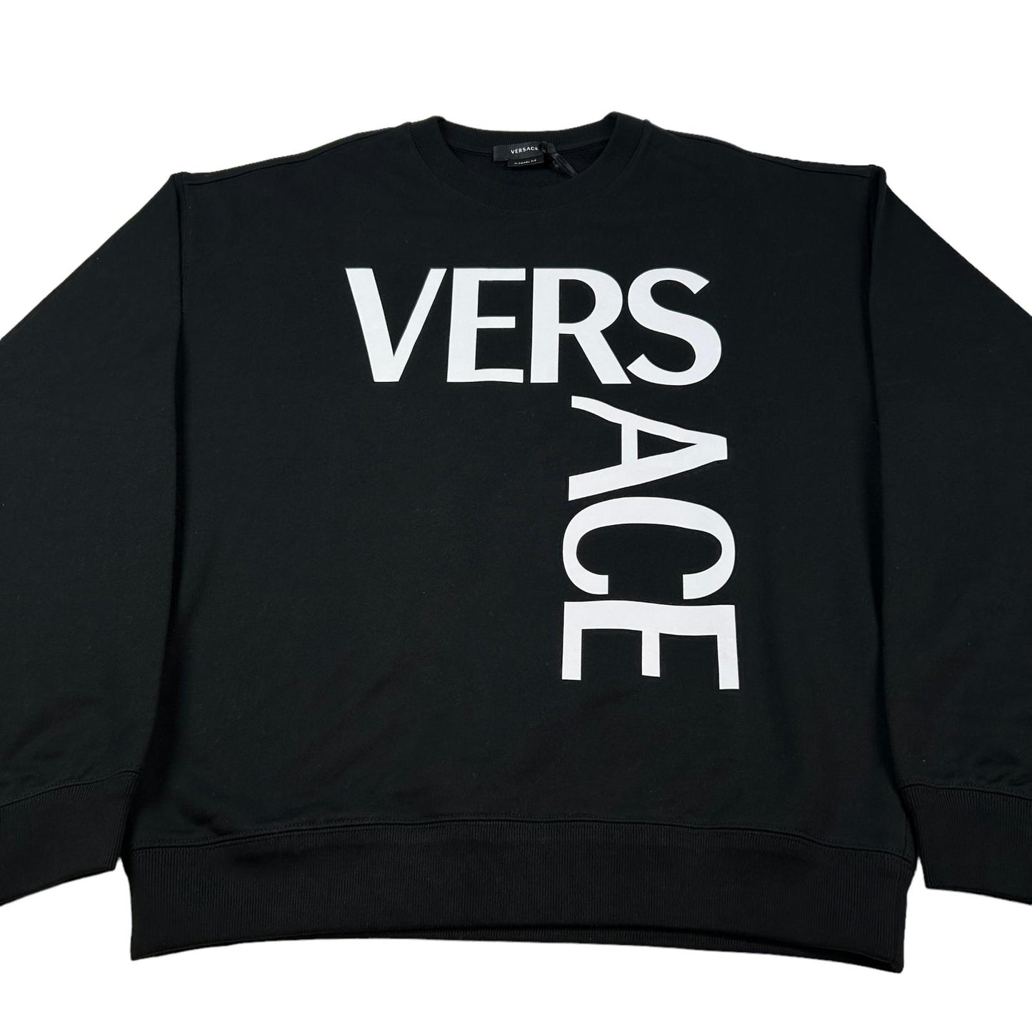 VERSACE Black Croner Logo Crewneck Sweatshirt XS NEW RRP 490