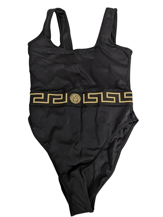 VERSACE Black Swimsuits Baroque Print Swimming Costume Size M NEW RRP 255