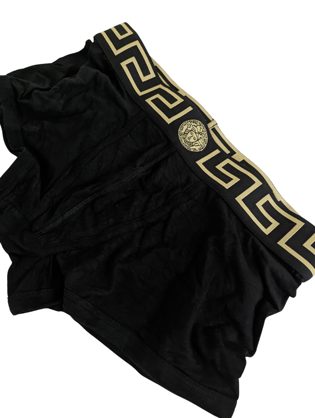 VERSACE Black Boxer Briefs Underwear Luxury Band Size M NEW RRP 105
