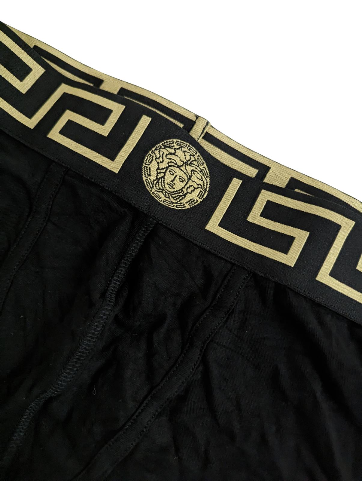 VERSACE Black Boxer Briefs Underwear Luxury Band Size M NEW RRP 105