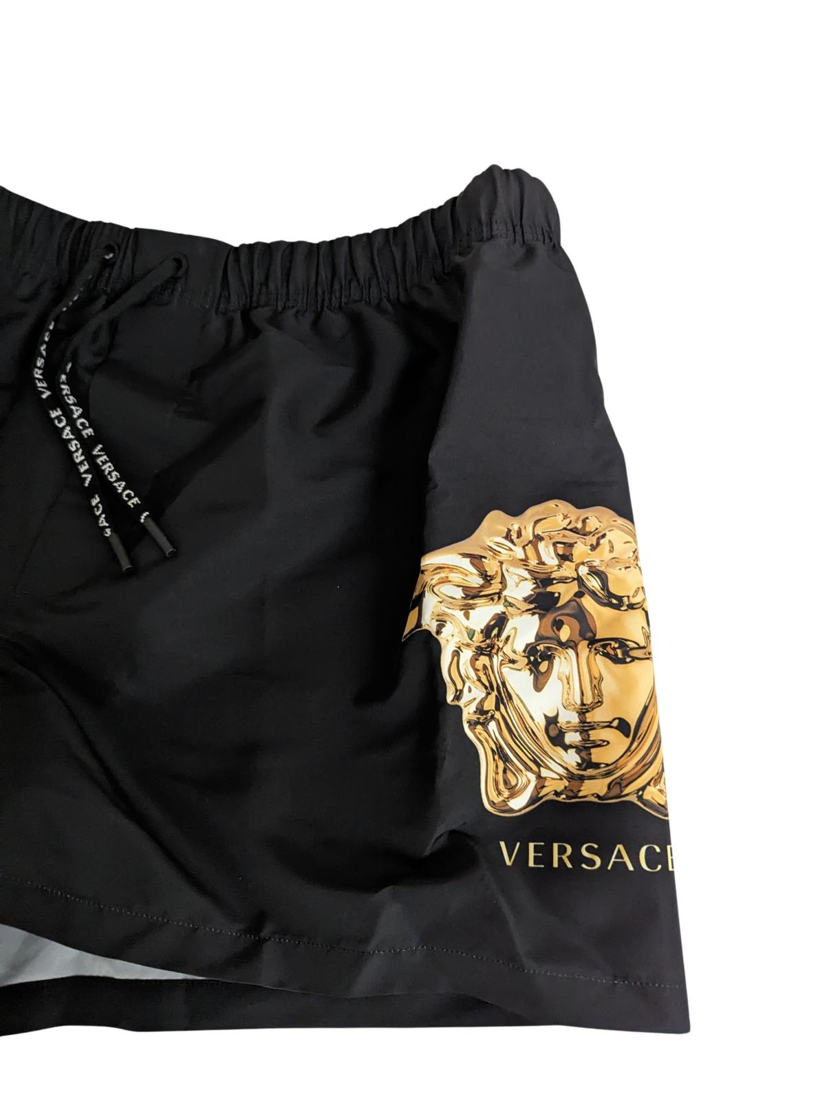VERSACE Black Swim Shorts Side Embellish Swim Short Size XL NEW RRP 325