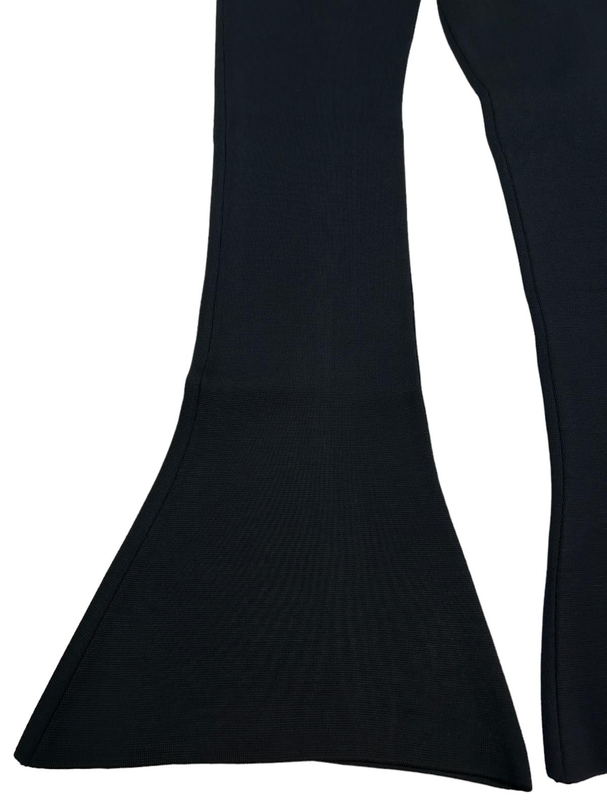 BALMAIN Viscose Black Flared Trousers Knit Size 40 NEW RRP 1440