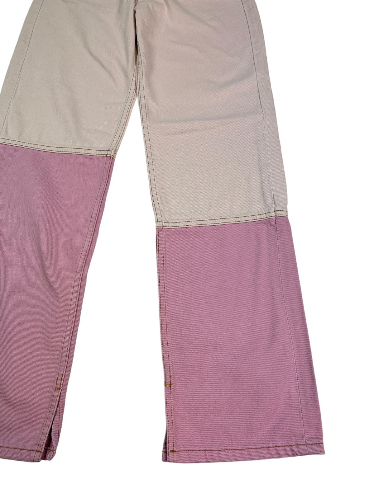 GANNI Pink Boyfriend Jeans Overdyed Denim Size 24 NEW RRP 195
