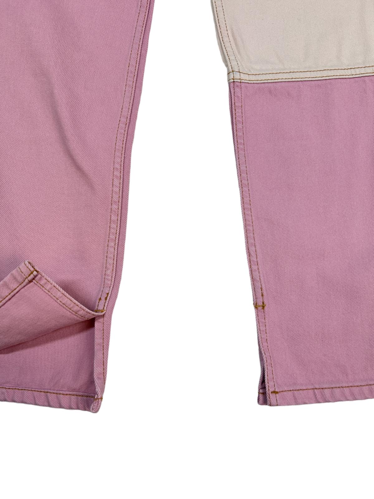 GANNI Pink Boyfriend Jeans Overdyed Denim Size 24 NEW RRP 195