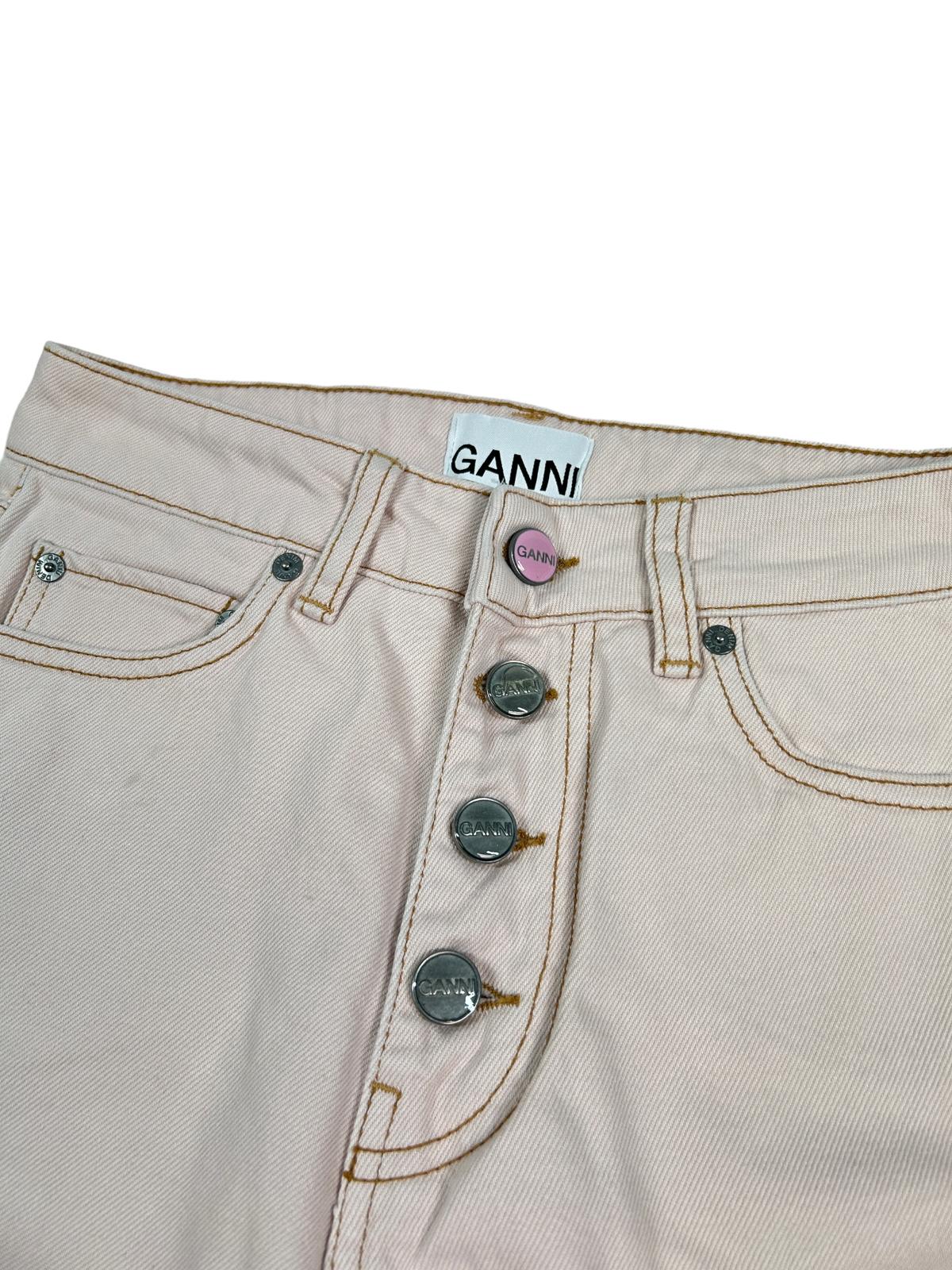 GANNI Pink Boyfriend Jeans Overdyed Denim Size 24 NEW RRP 195
