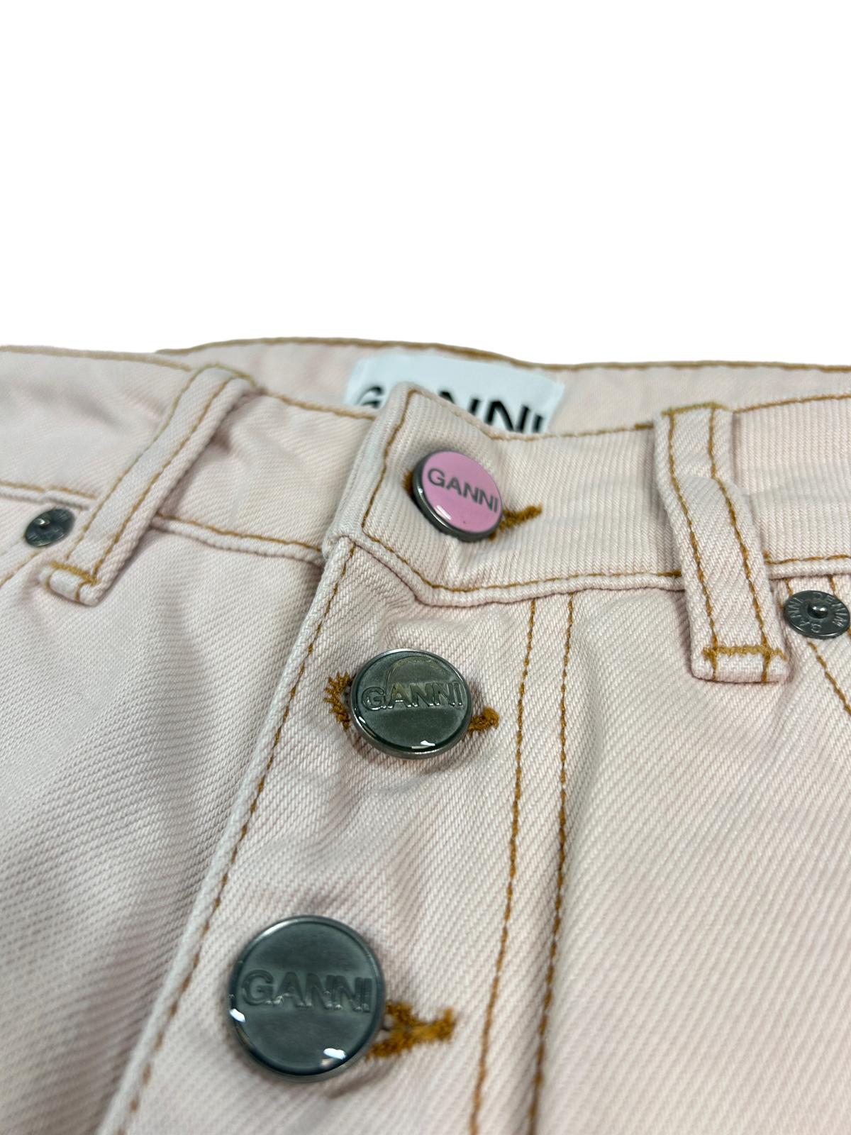 GANNI Pink Boyfriend Jeans Overdyed Denim Size 24 NEW RRP 195