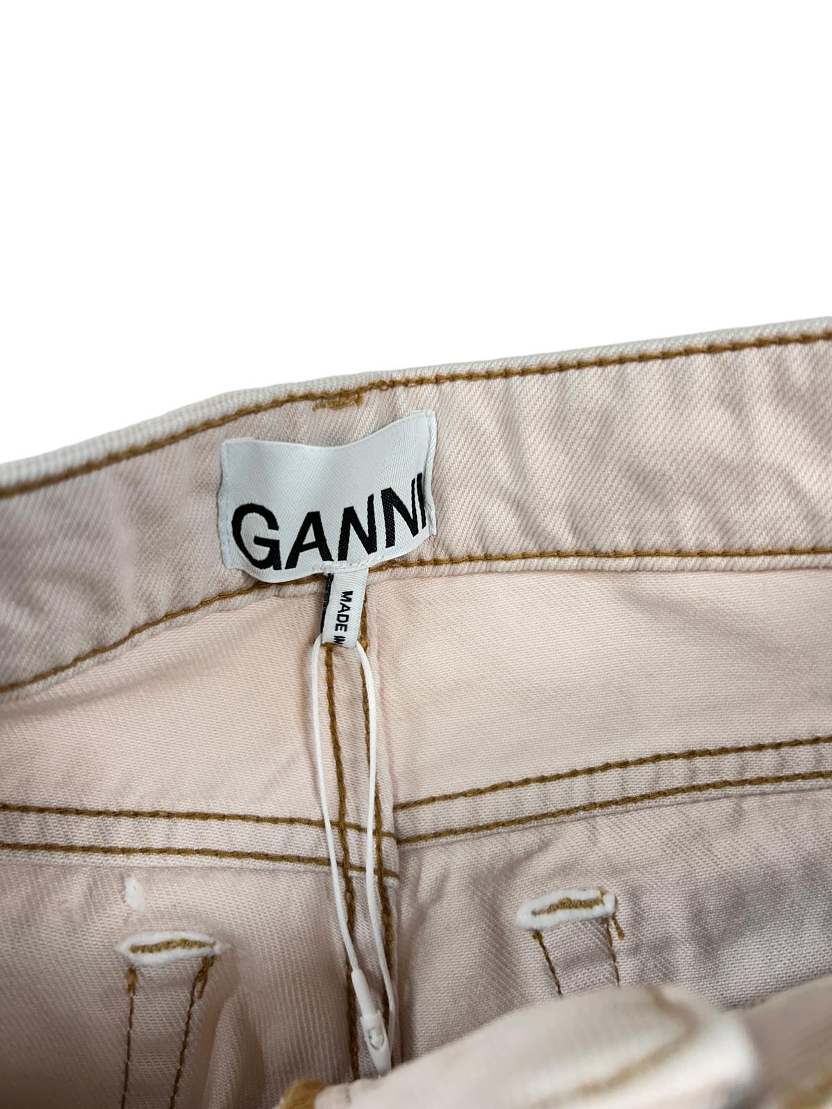 GANNI Pink Boyfriend Jeans Overdyed Denim Size 24 NEW RRP 195