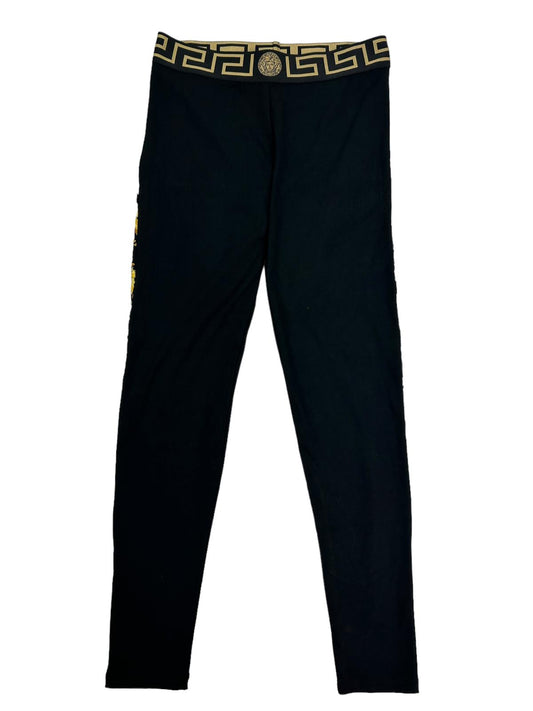 VERSACE Black Performance Leggings Medusa Size 4 NEW RRP 200