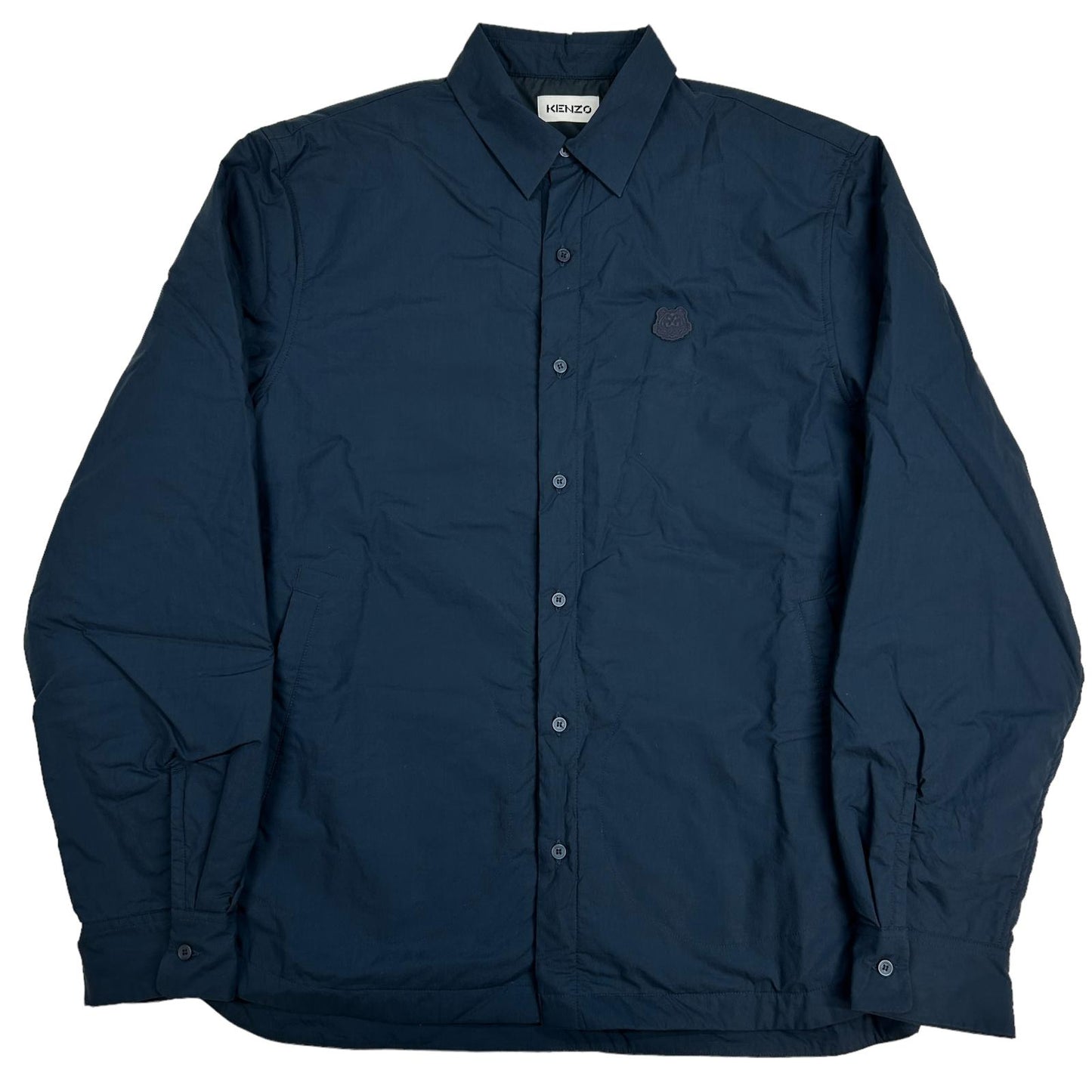 KENZO Padded LS Blue Shirt Medium NEW RRP 310