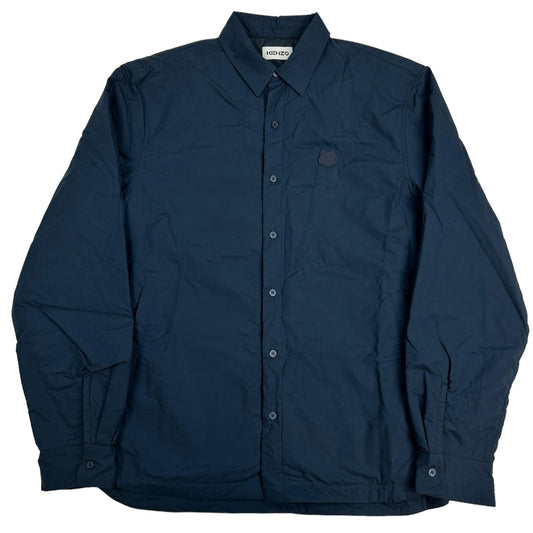 KENZO Padded LS Blue Shirt Medium NEW RRP 310