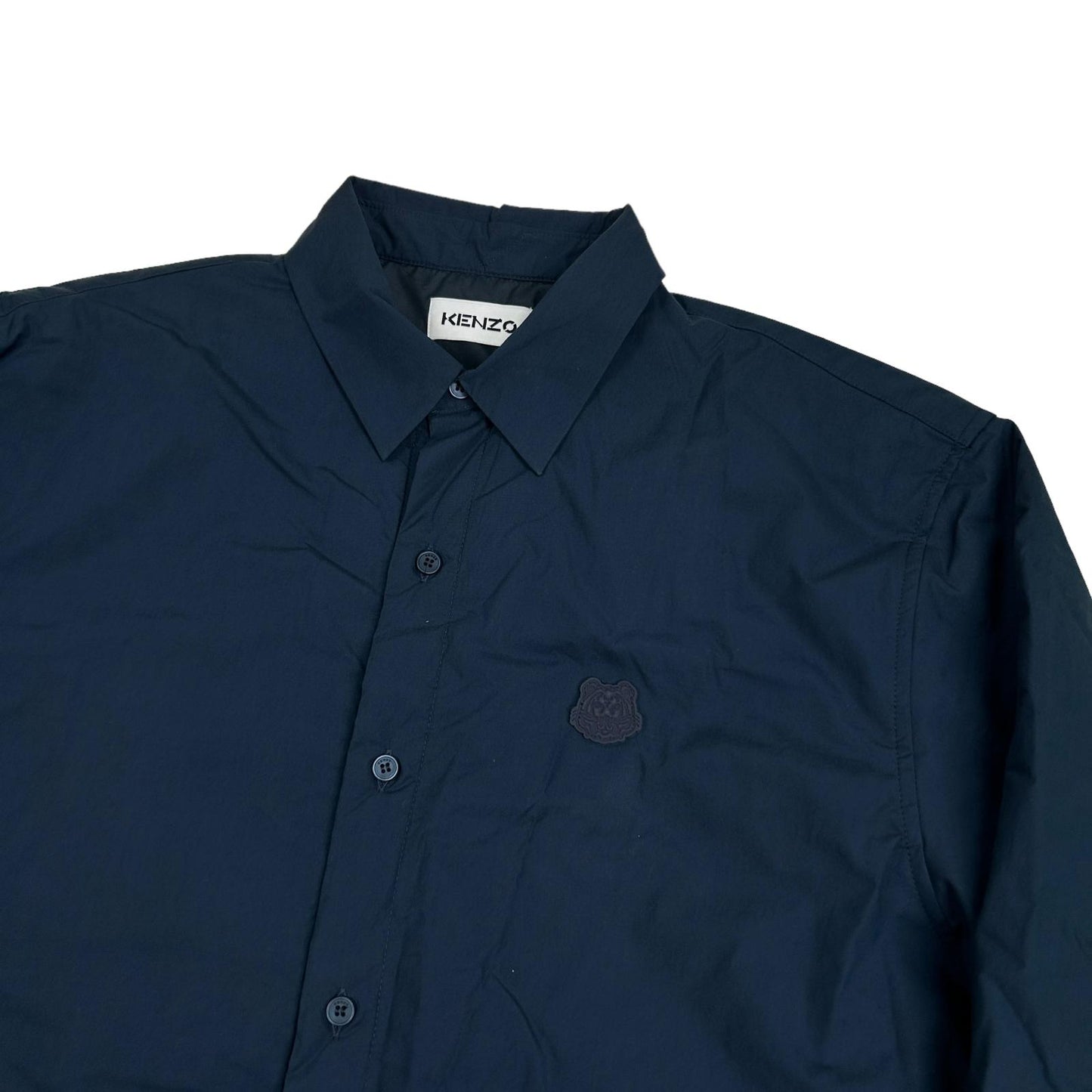 KENZO Padded LS Blue Shirt Medium NEW RRP 310