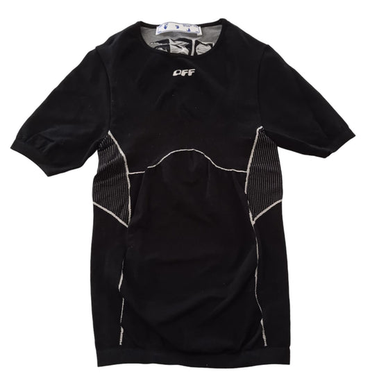 OFF-WHITE Performance T-Shirt Seamless Contrast Ribbing Ladies L/XL NEW RRP235