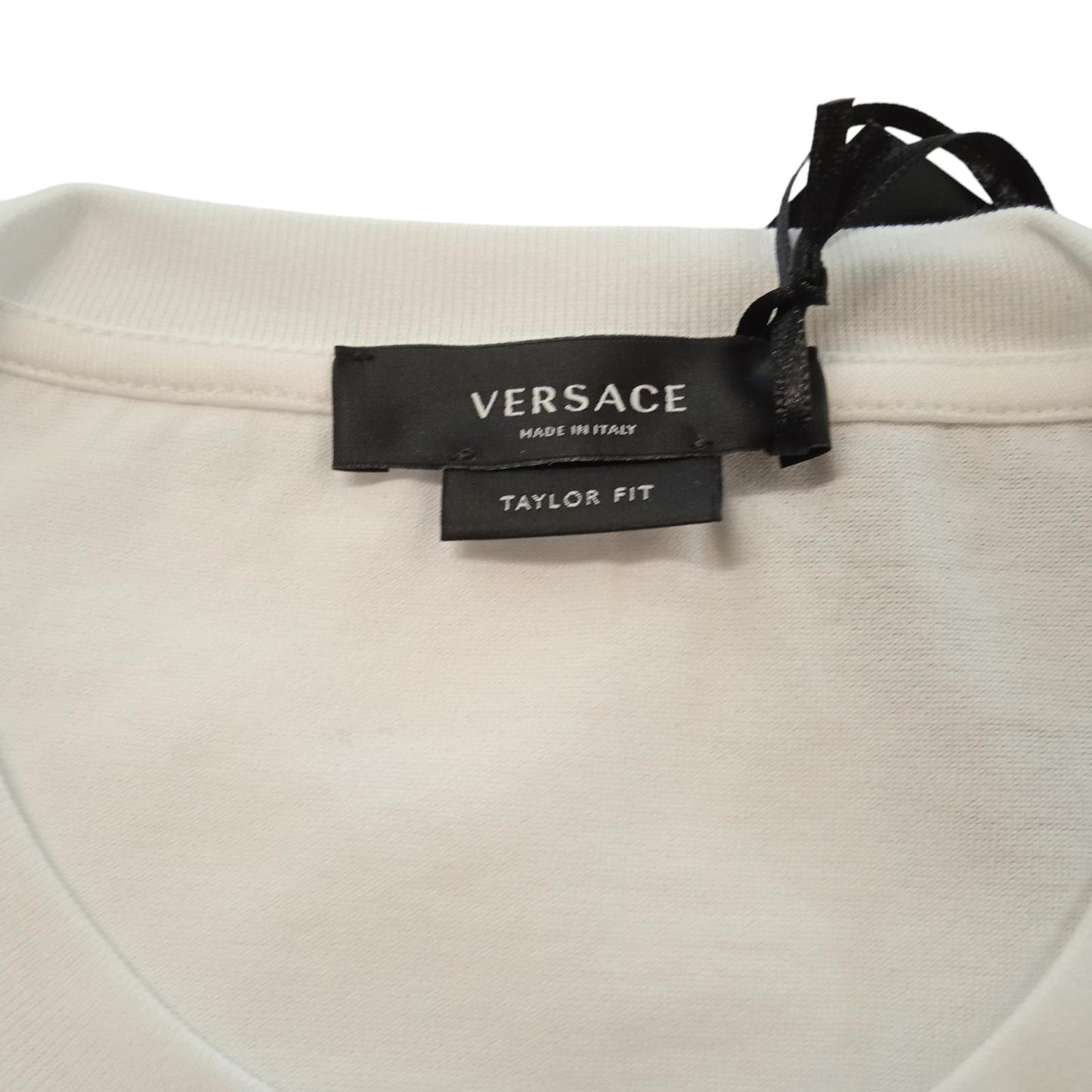 VERSACE T-Shirt Classic Logo Taylor Fit Men's Size M White Cotton NEW RRP250