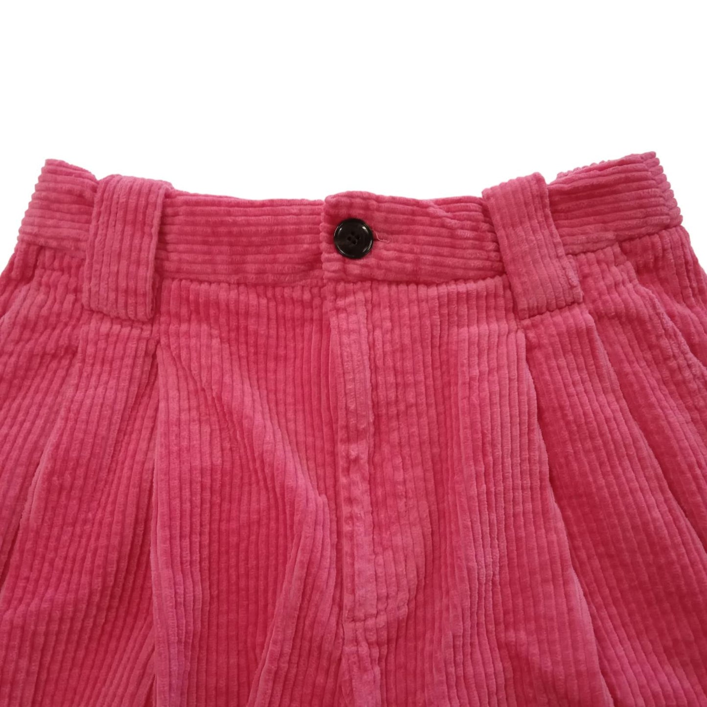 GANNI Pink Wide Leg Trousers Rose Pink Corduroy Cotton EU38 UK10 NEW RRP215