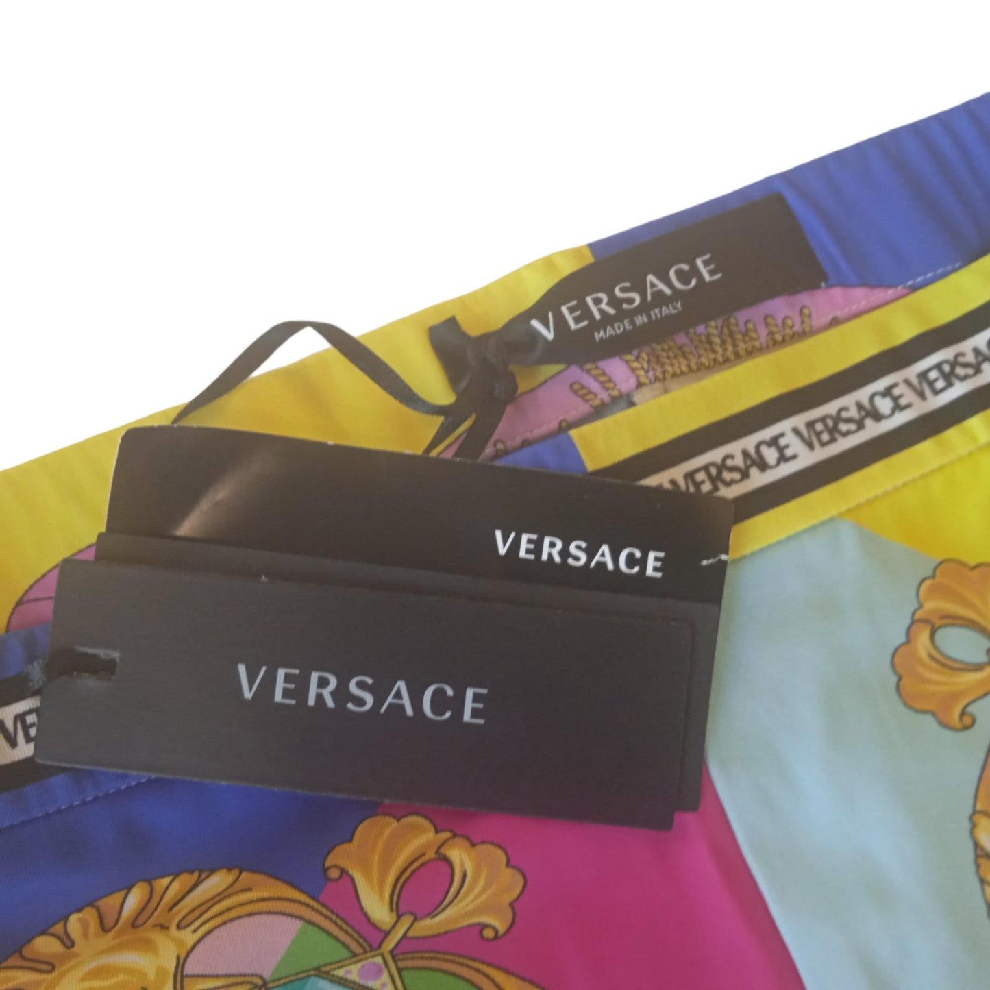 VERSACE Leggings Multicoloured Ventagli Print Ladies Size IT44 UK8 NEW RRP550