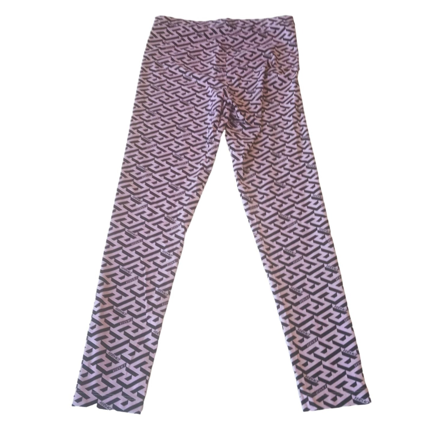 VERSACE Pink & Black Stretch Fit Activewear Leggings IT44 UK8 NEW RRP480